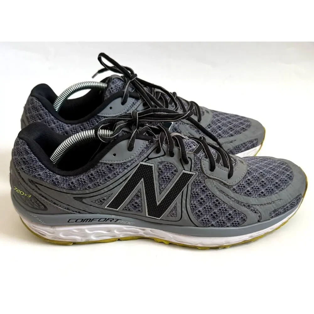 New Balance 720v3 Running Walking Sneakers Gray Yellow Size 11.5 Regular